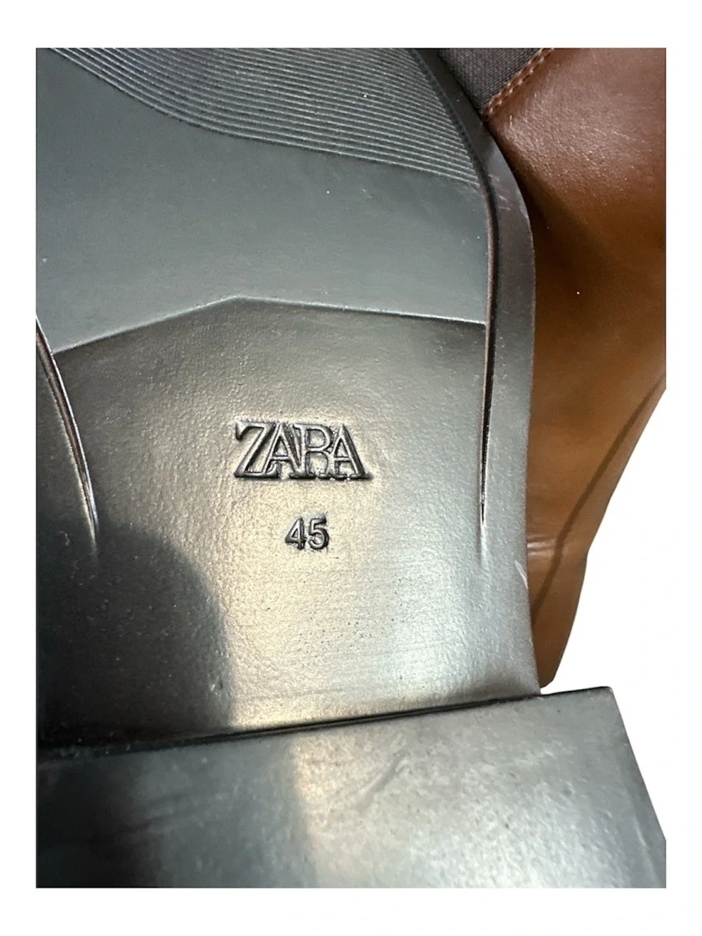 Zara Men’s Brown Leather Chukka Boots size 12 USA